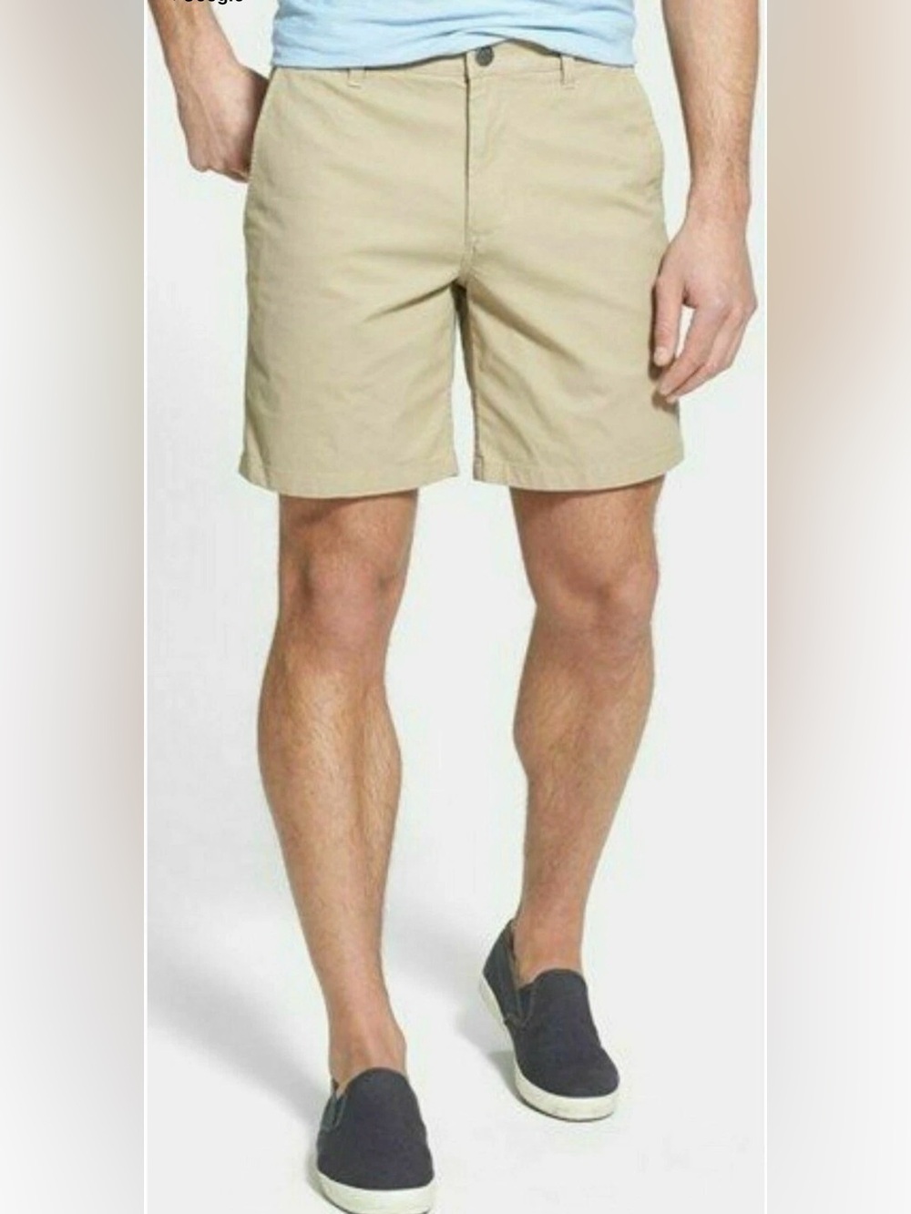 Daniel Hechter Beige Flat-Front Men's Shorts